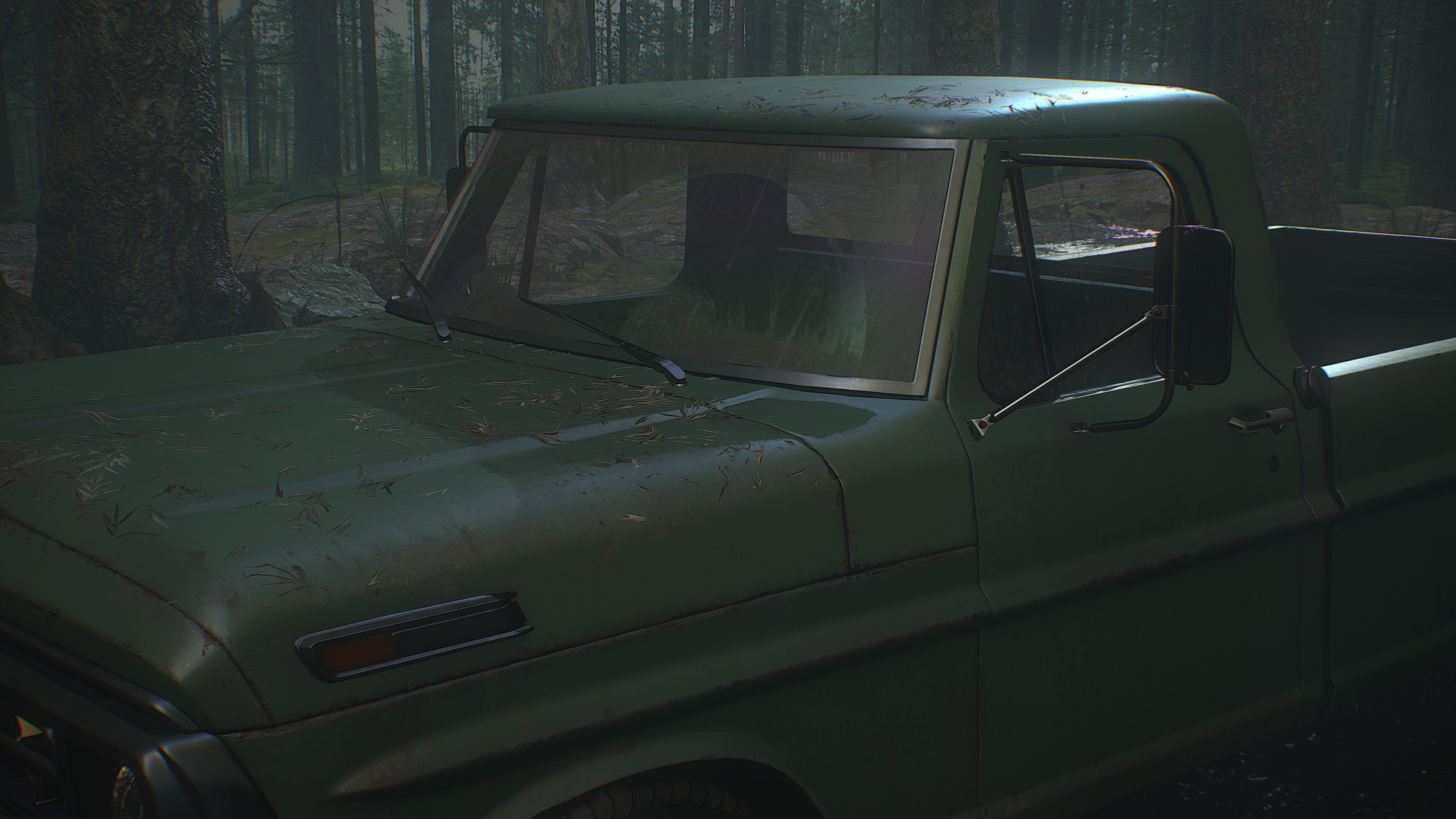 Ford Pickup F100  Low-poly 3D model_5