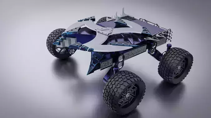 Grinder Bot Low-poly 3D model