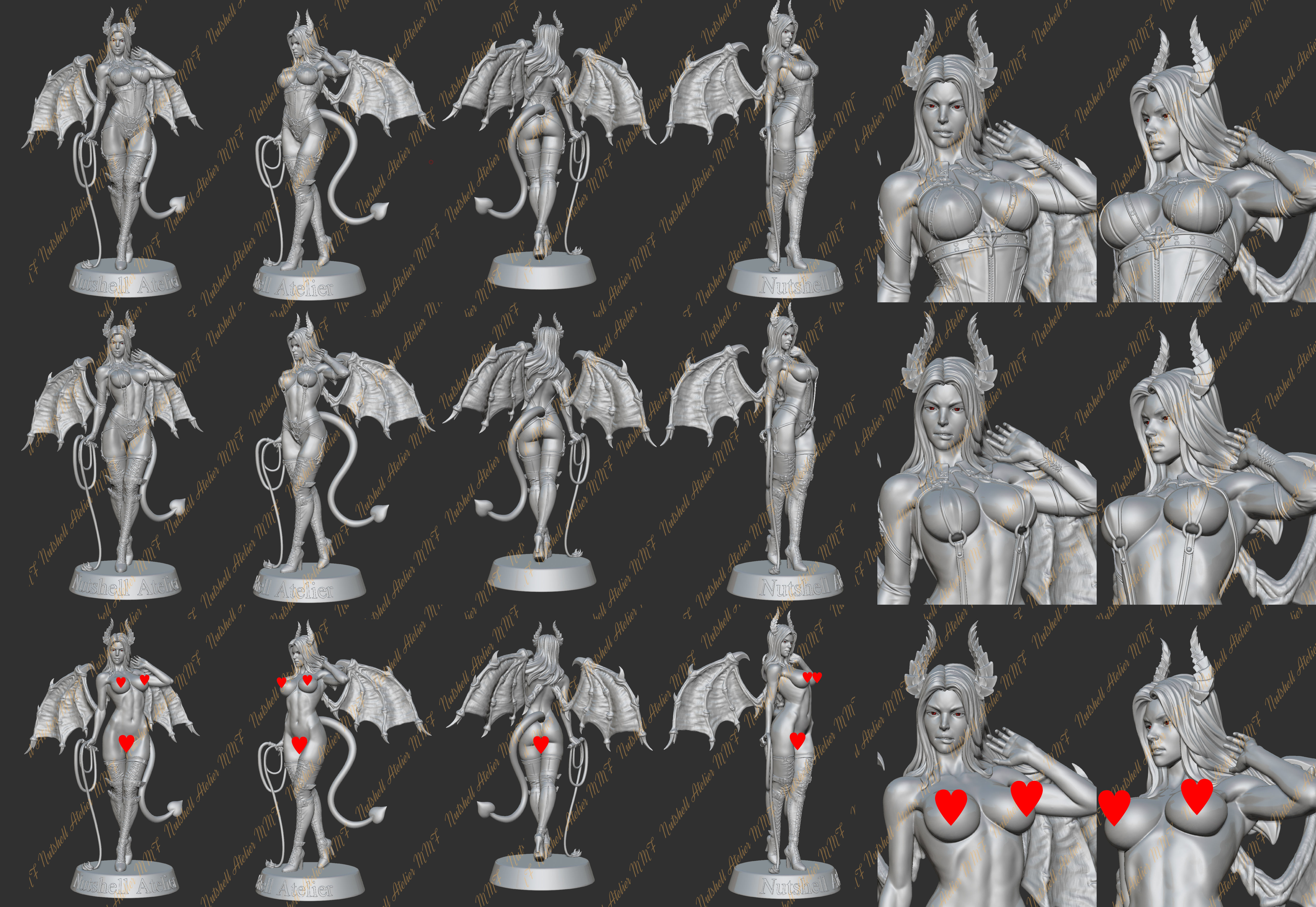 Nutshell Atelier - Sadistic Succubus  3D print model_10