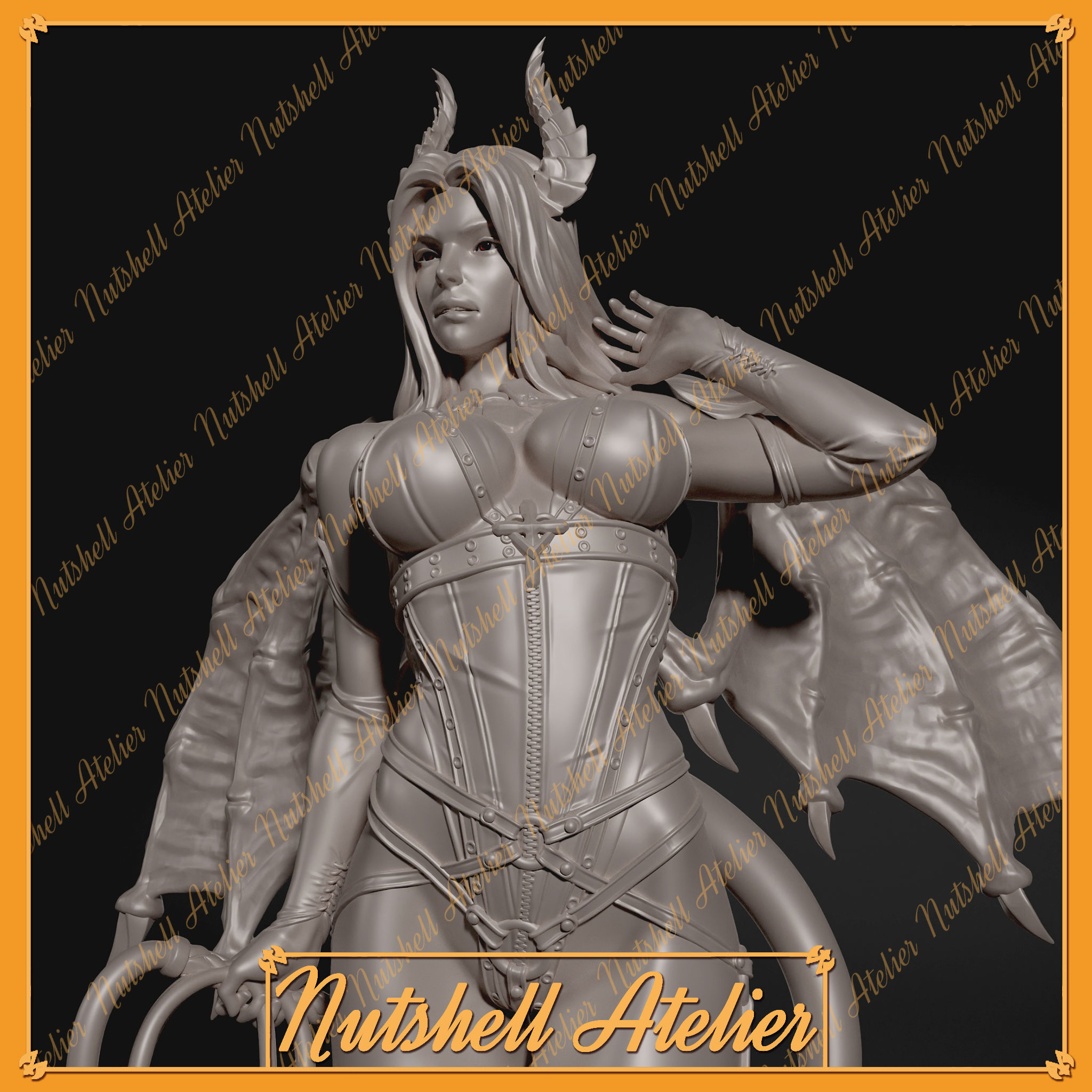 Nutshell Atelier - Sadistic Succubus  3D print model_9