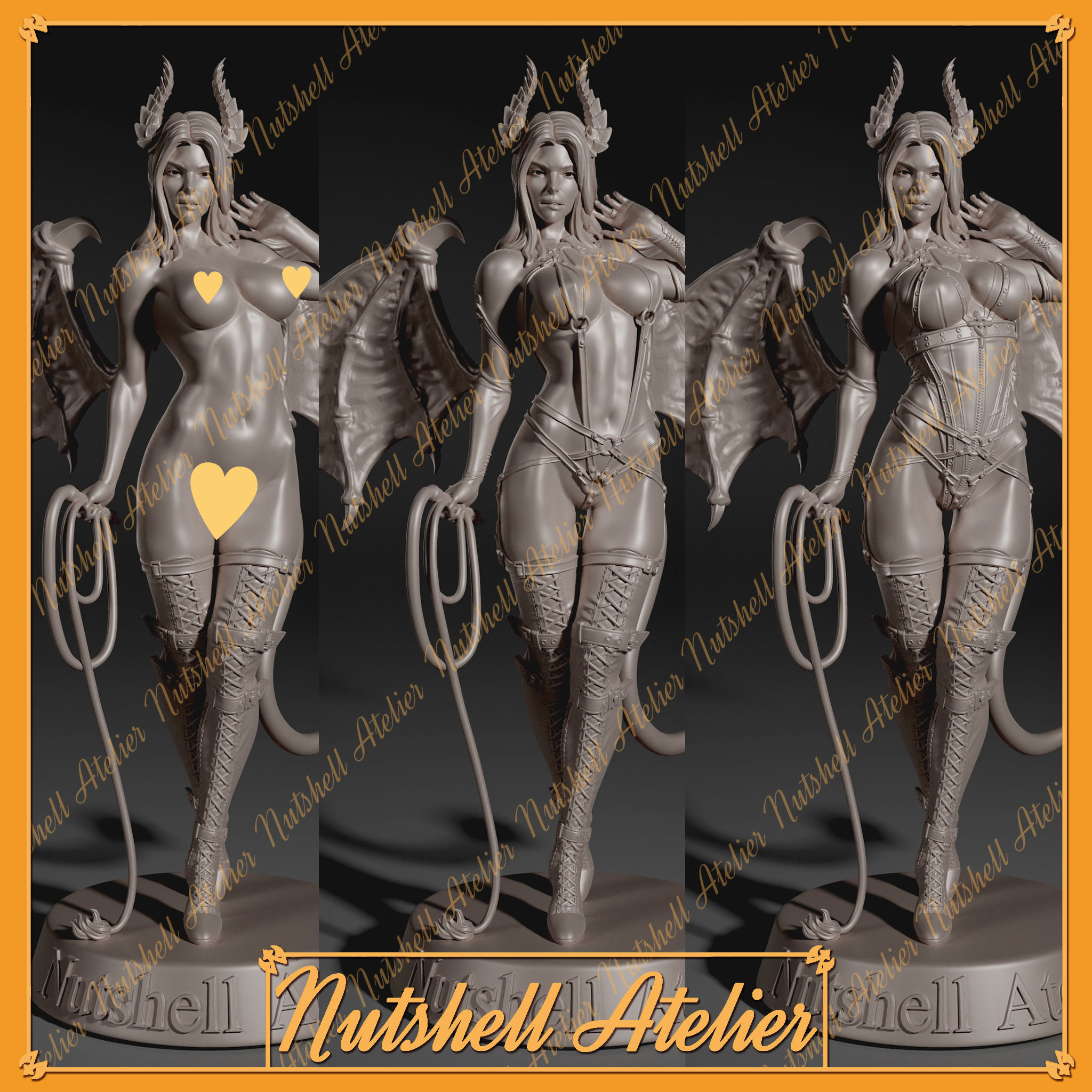 Nutshell Atelier - Sadistic Succubus  3D print model_6