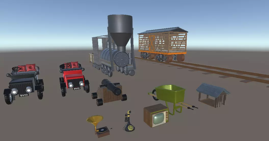 90s classic decoration object package  3D model_0