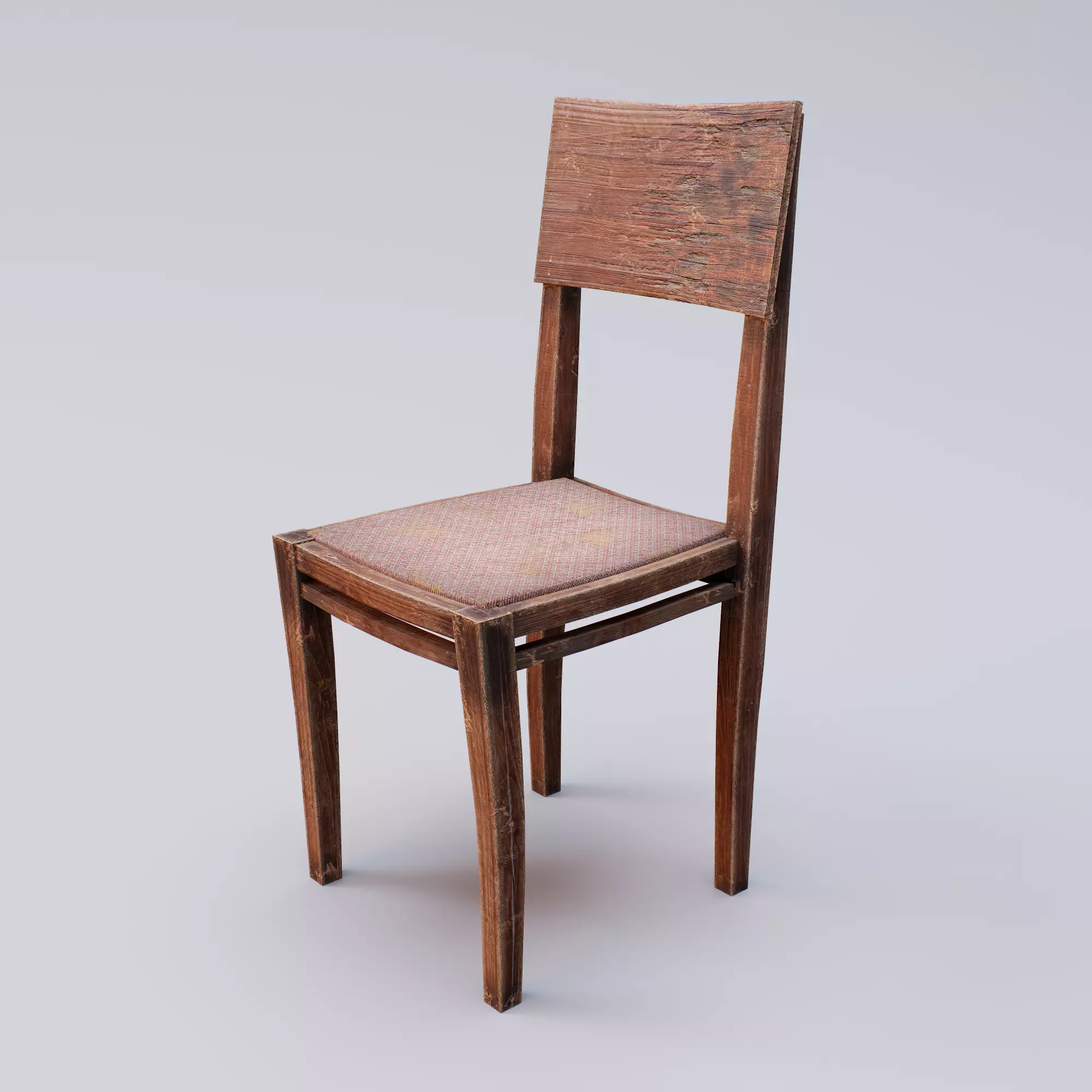 Old Wooden Chair Free low-poly 3D model_0