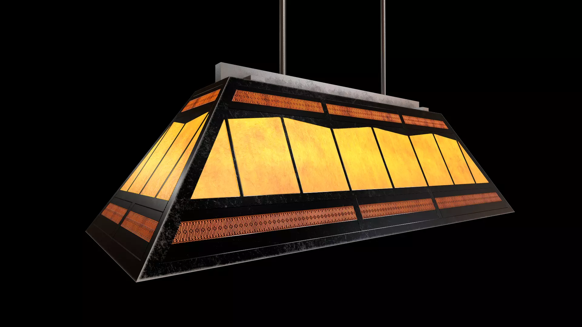 Billiard - Pool table lights Low-poly 3D model