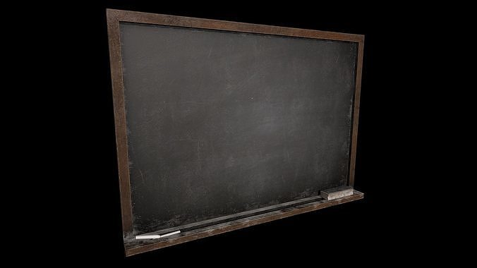 Chalkboard game ready asset - low poly Low-poly 3D model
