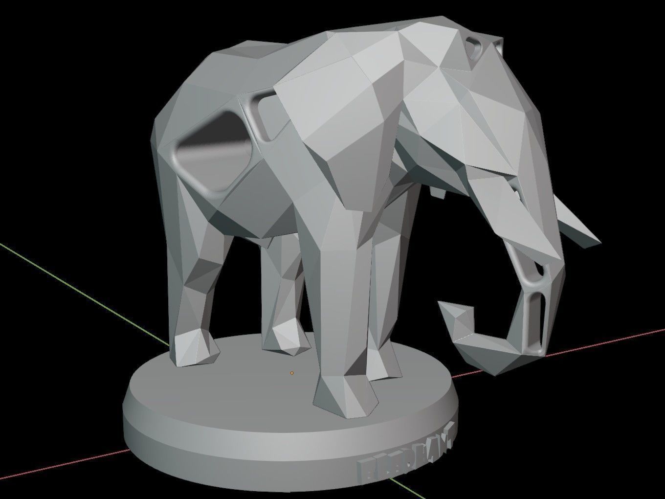 Steampunk Elephant Low-poly 3D model_10