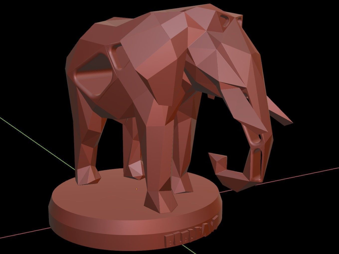 Steampunk Elephant Low-poly 3D model_13