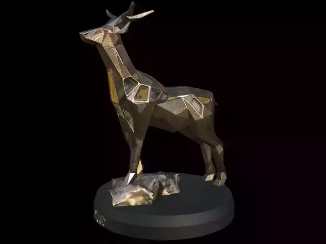 Steampunk Deer Rock