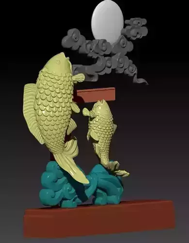 Fishes are passing the gate 3D print model