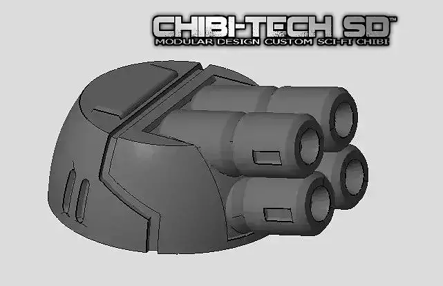 CHIBI-TECH SD - RX-4 ION CANNONS 3D print model