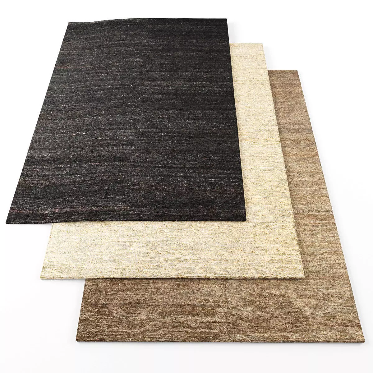 Rugs-1120 three rugs Low-poly 3D model