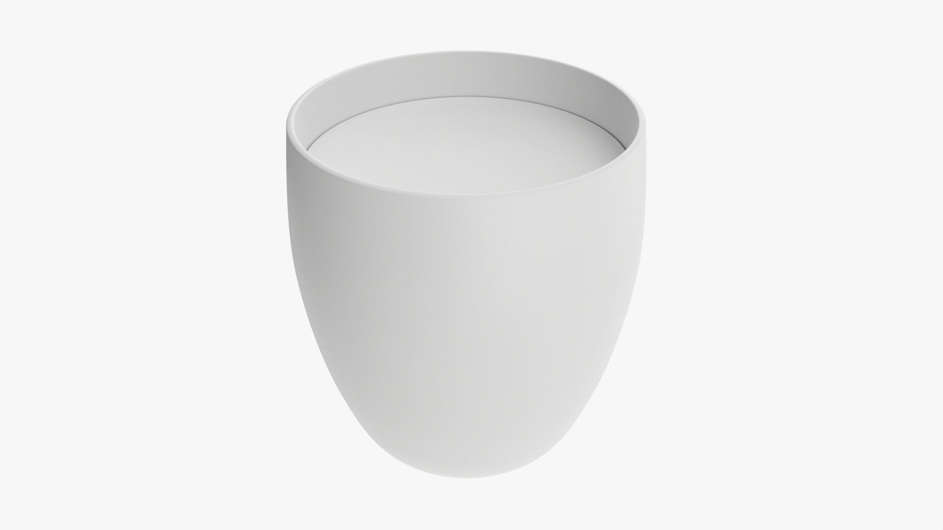 Transparent glass coffee mug without handle 01 3D model_4