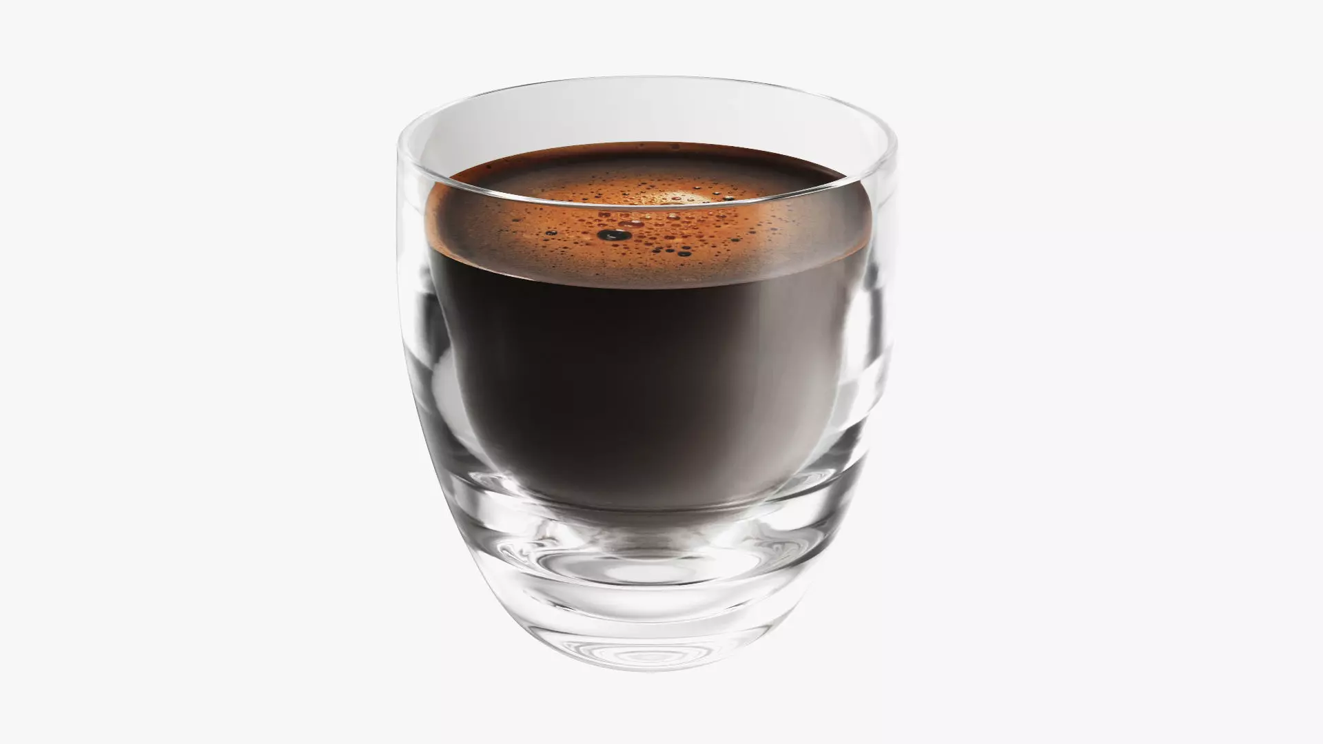 Transparent glass coffee mug without handle 01 3D model_0