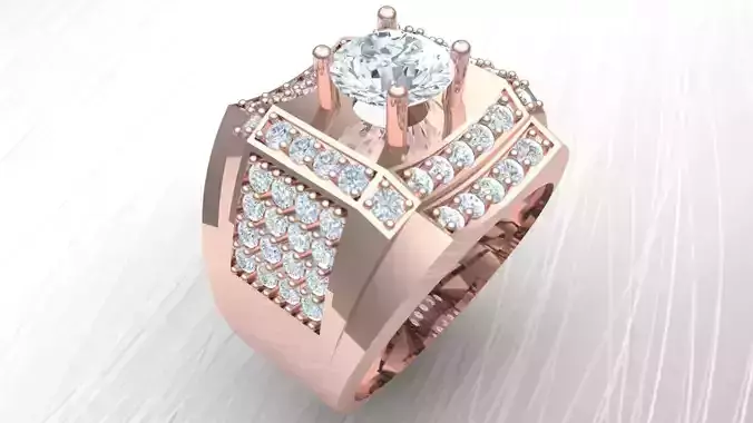 Diamond ring - Mens ring - N1148