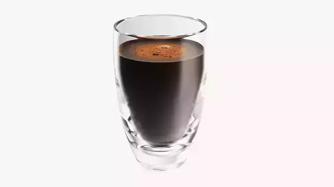 Transparent glass coffee mug without handle 02