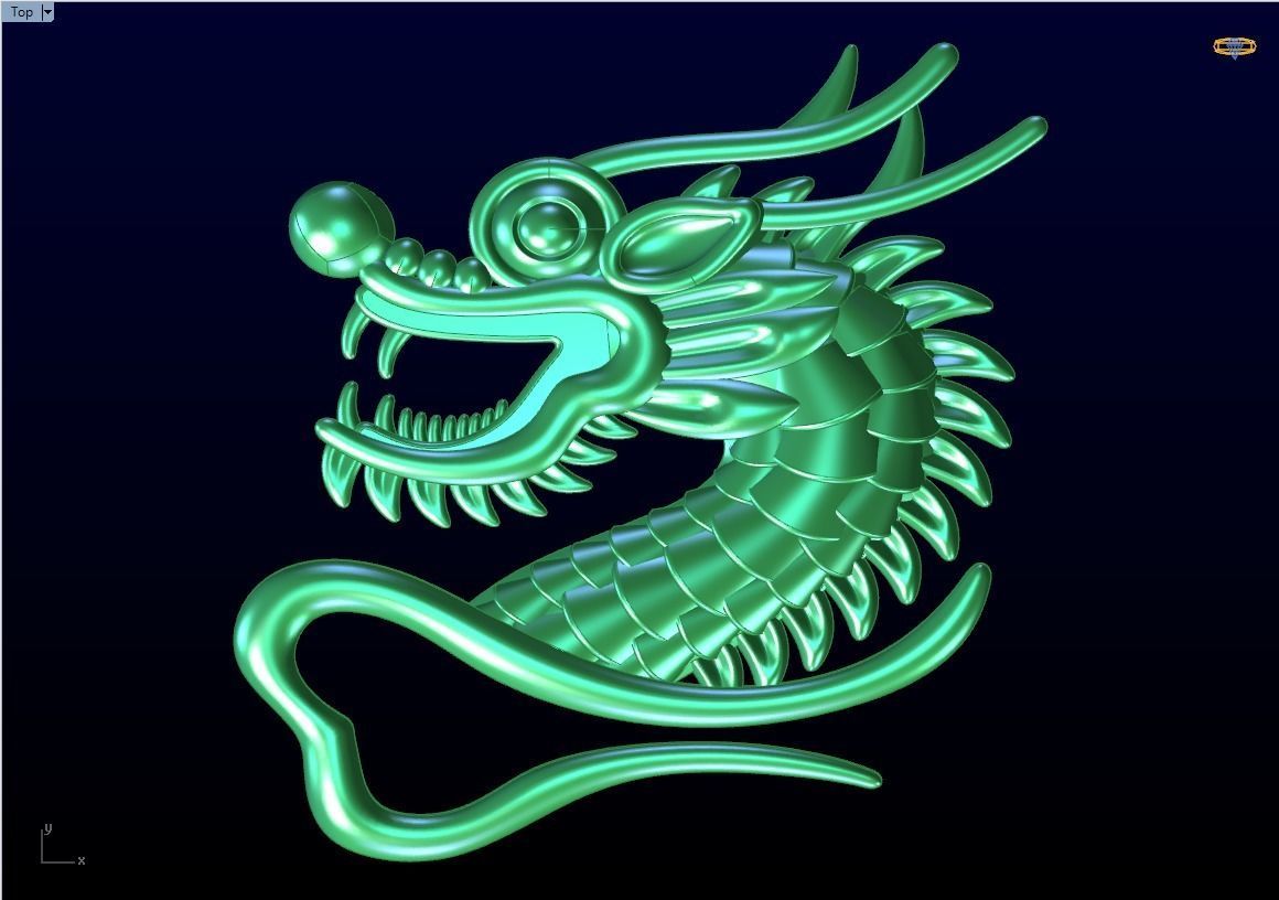 Dragon for jewelry - Dragon for ring - Dragon for pendant  N1157 3D print model_4