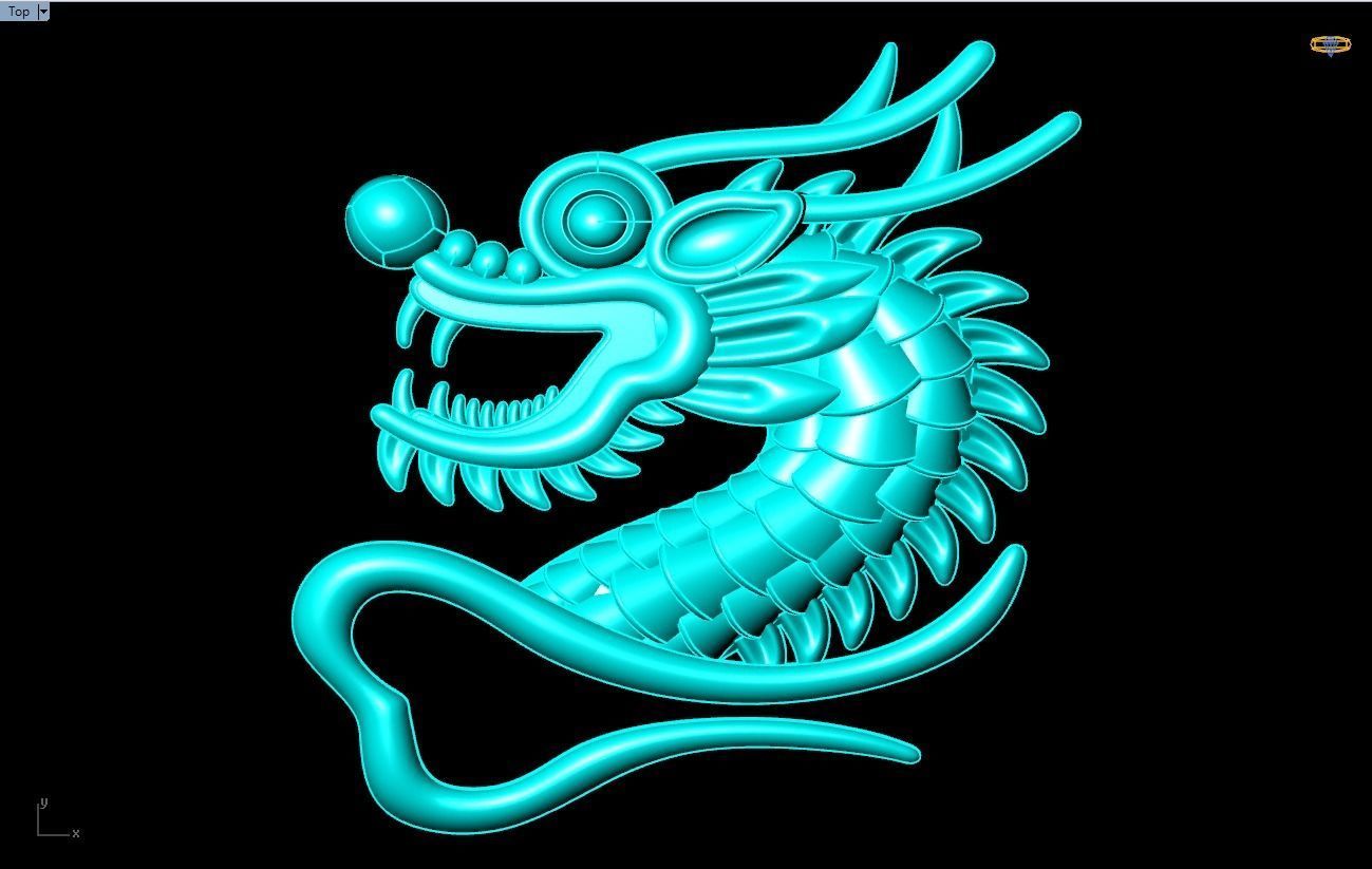 Dragon for jewelry - Dragon for ring - Dragon for pendant  N1157 3D print model_2