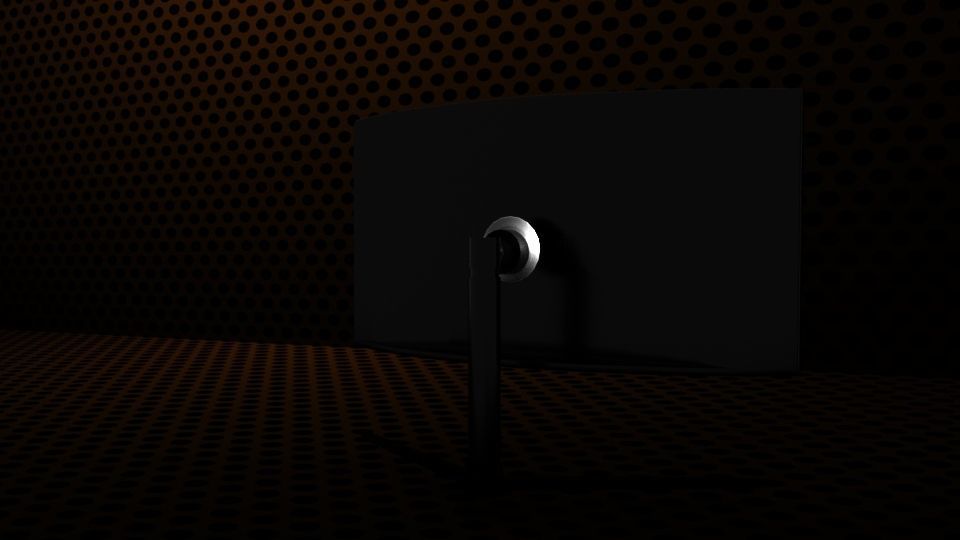 MONITER curved tv stand 3D model_1