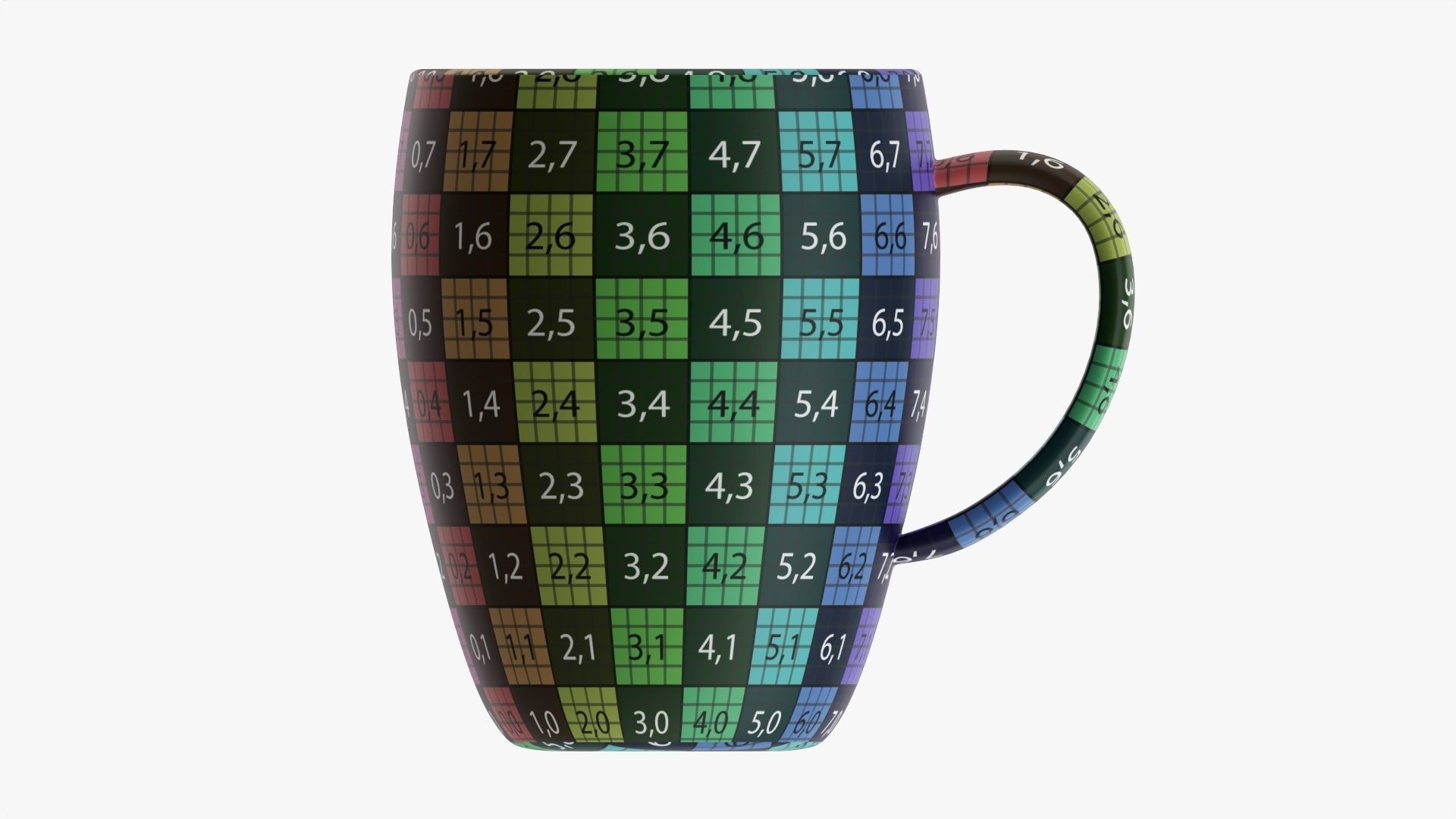 Transparent glass coffee mug with handle 04 3D model_11