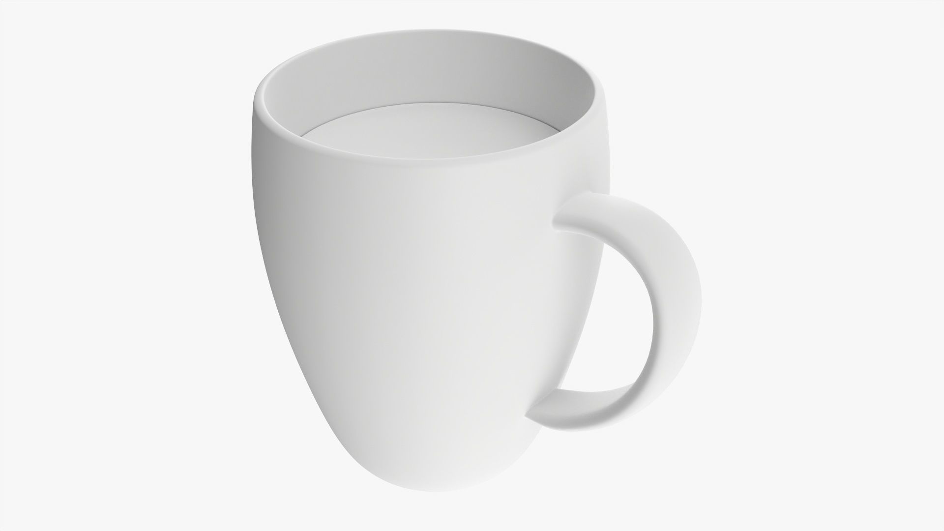 Transparent glass coffee mug with handle 04 3D model_3