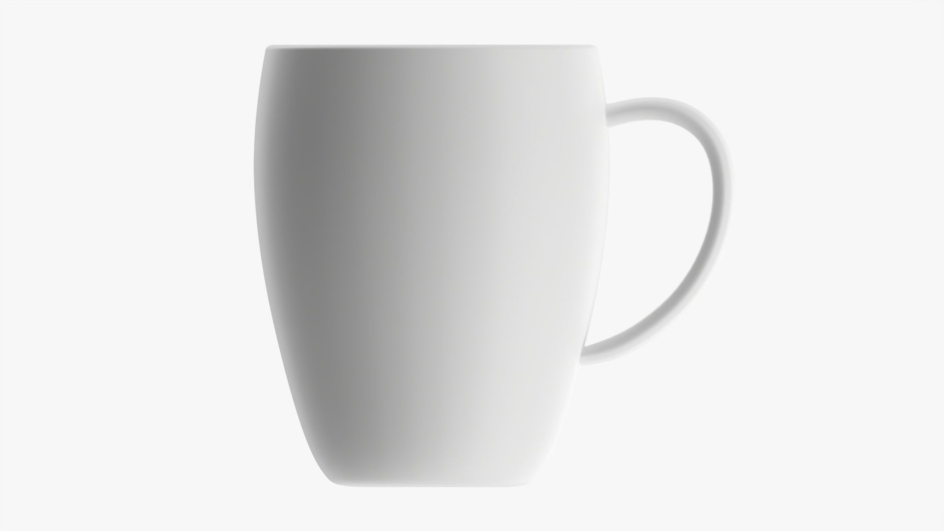 Transparent glass coffee mug with handle 04 3D model_5