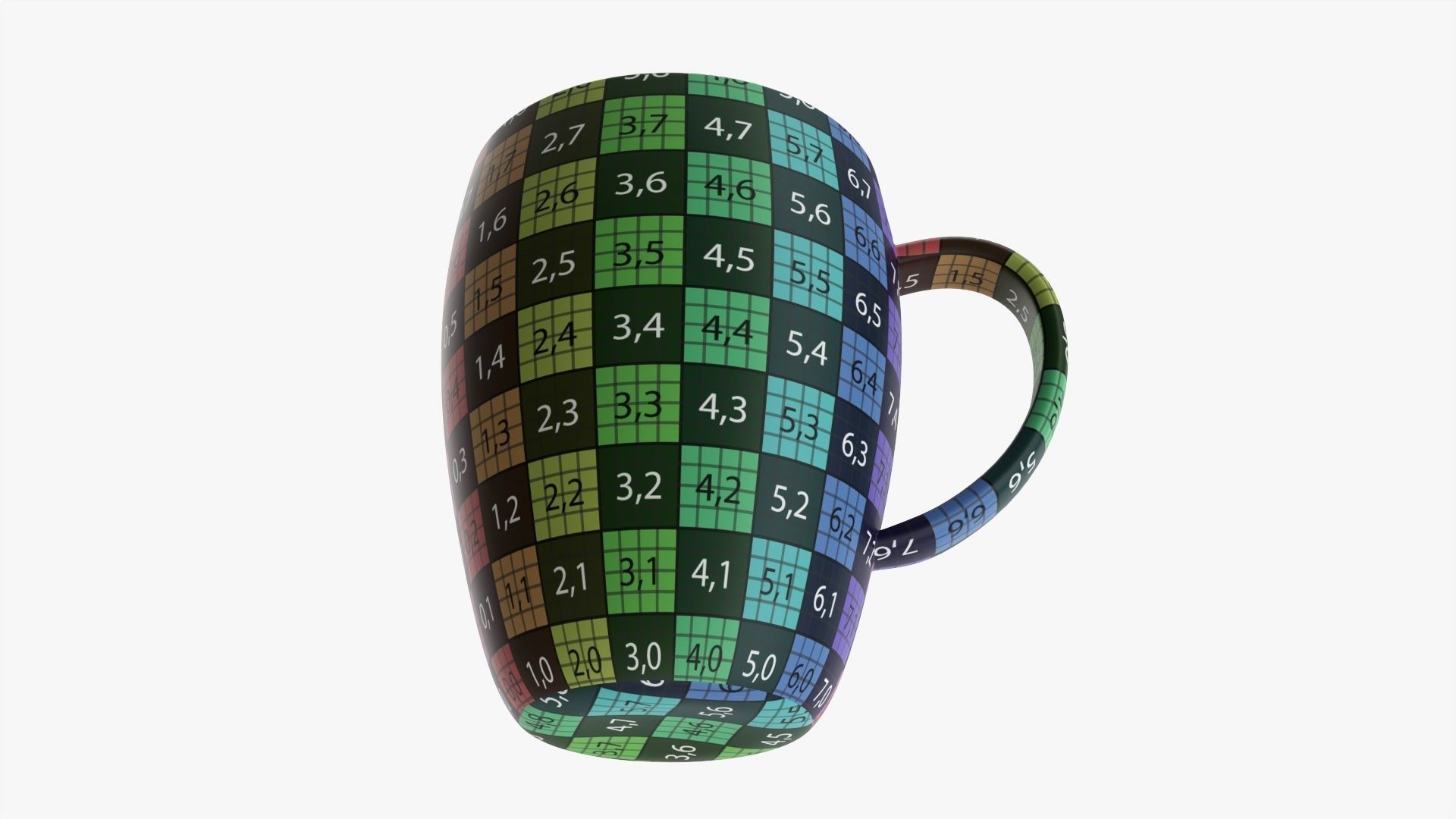 Transparent glass coffee mug with handle 04 3D model_10