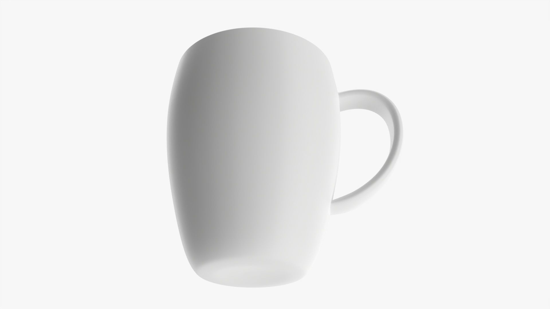 Transparent glass coffee mug with handle 04 3D model_4