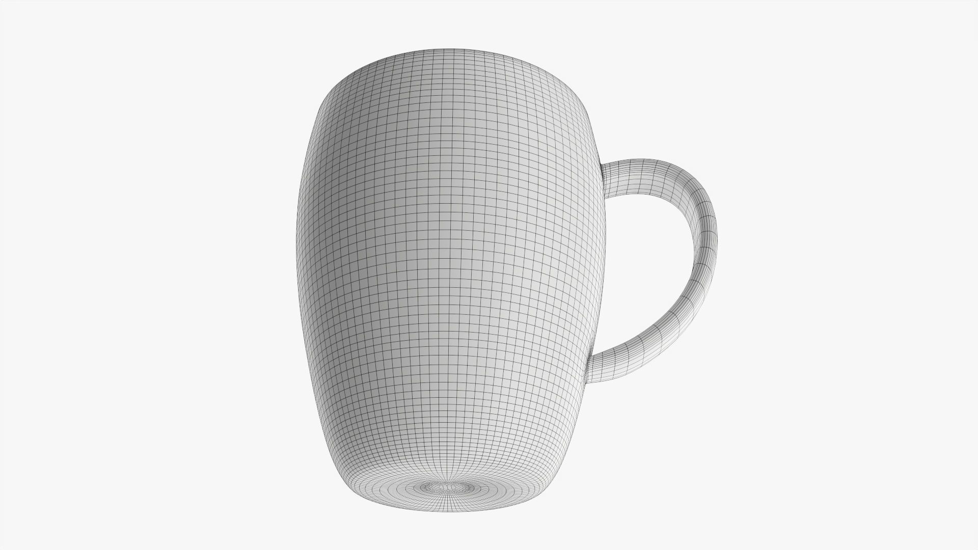 Transparent glass coffee mug with handle 04 3D model_7