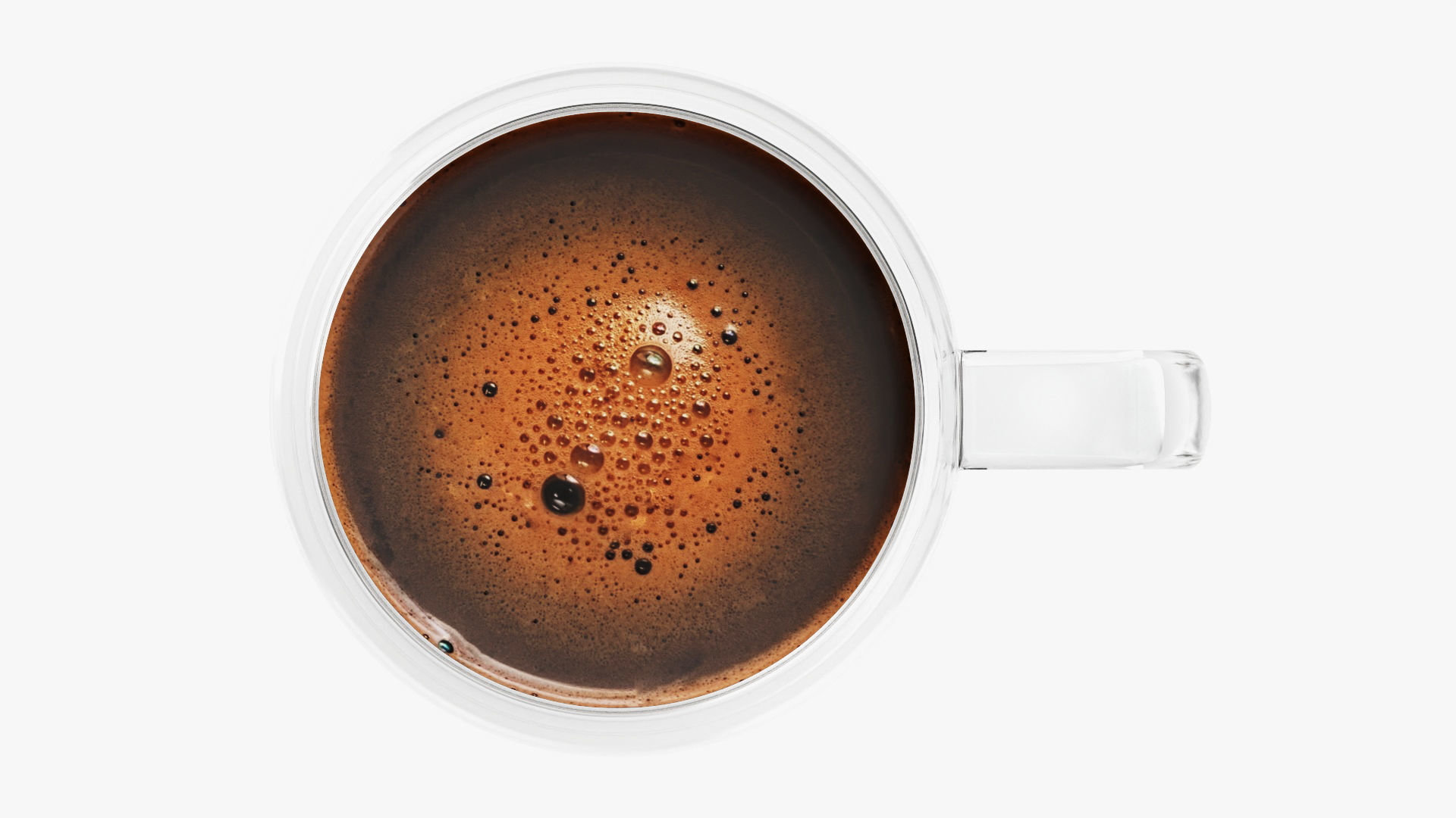 Transparent glass coffee mug with handle 04 3D model_2