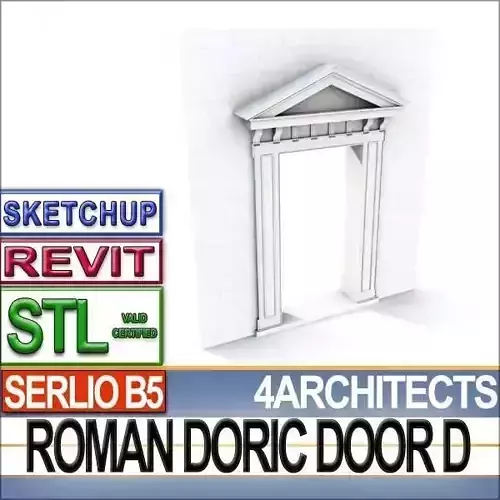 Renaissance Doric Door D Revit STL Printable 3D print model