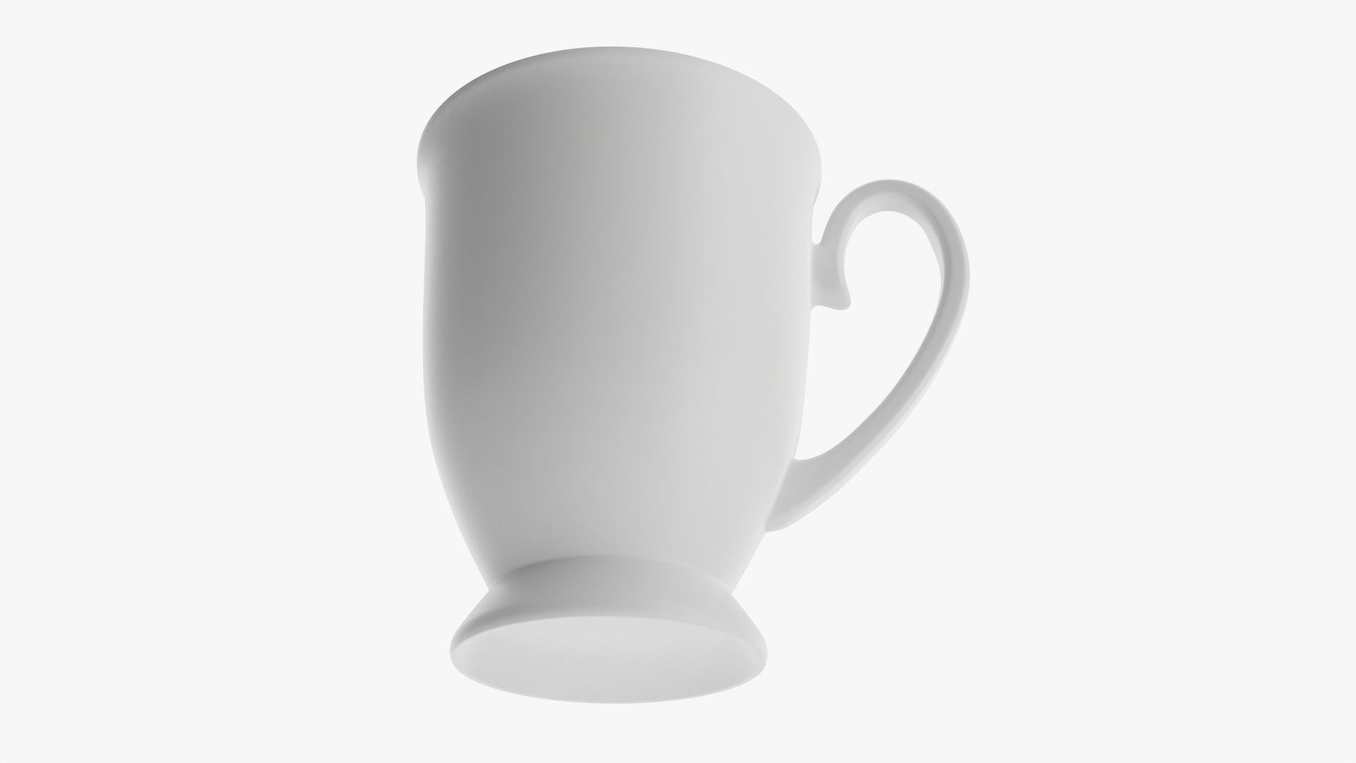 Transparent glass coffee mug with handle 07 3D model_5