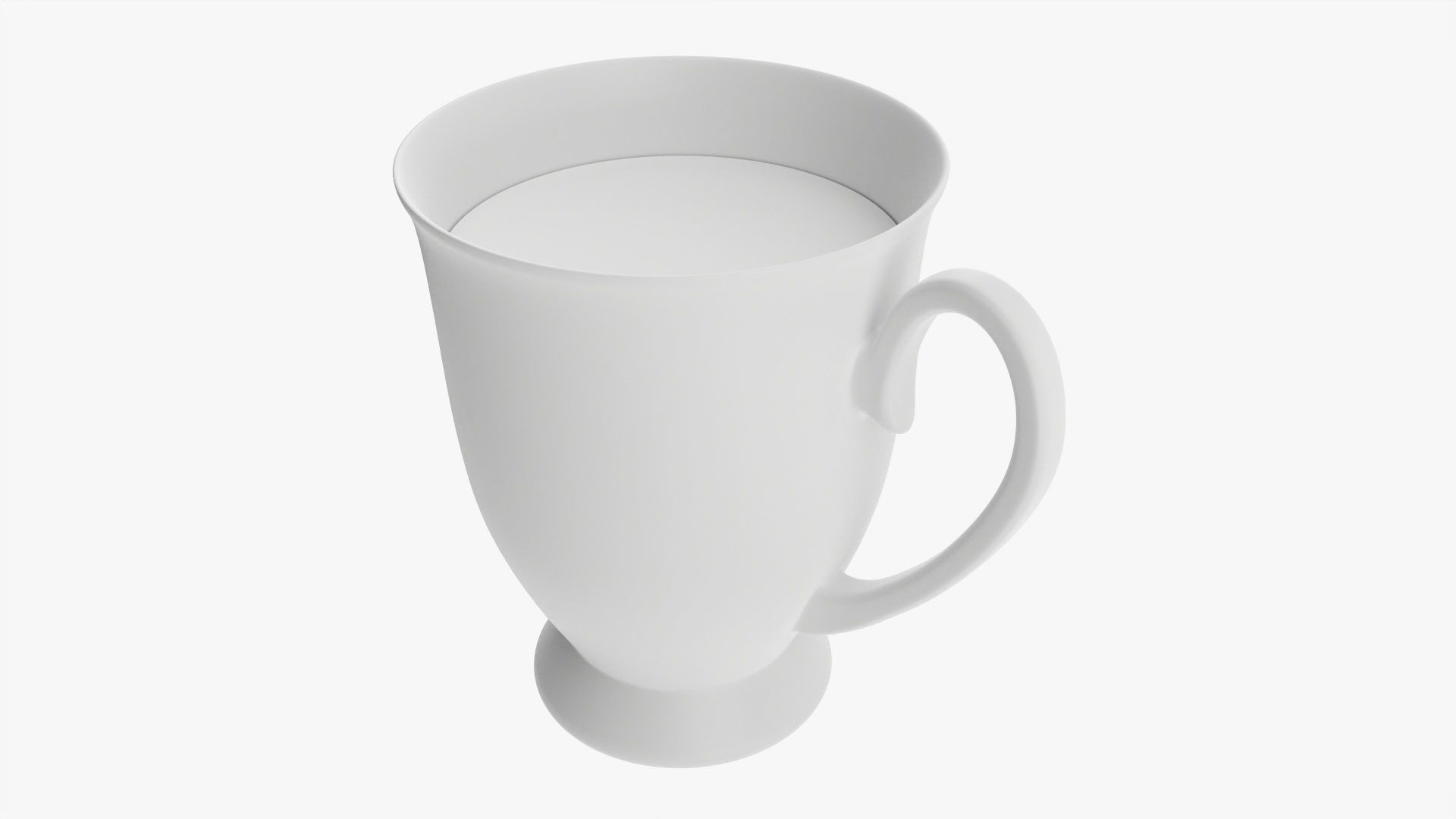 Transparent glass coffee mug with handle 07 3D model_4