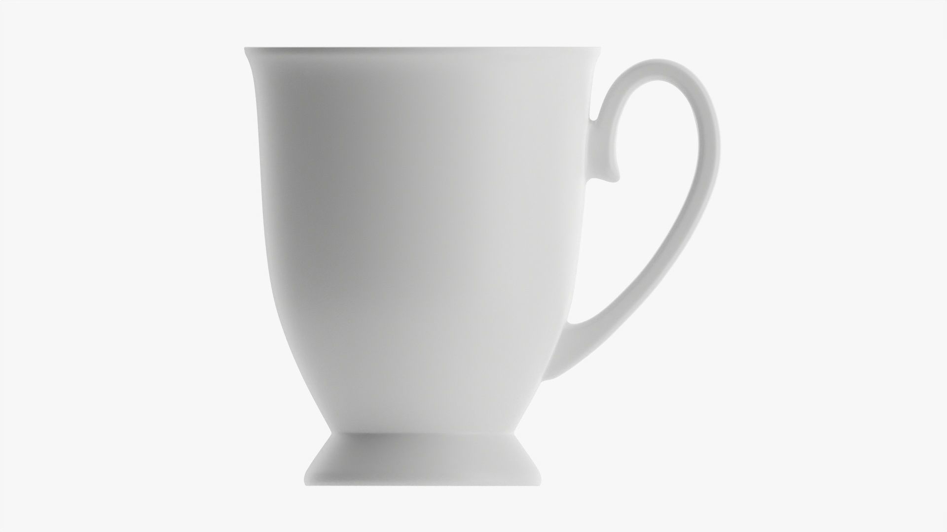 Transparent glass coffee mug with handle 07 3D model_6
