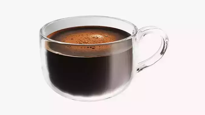 Transparent glass coffee mug with handle 10