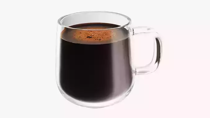 Transparent glass coffee mug with handle 11