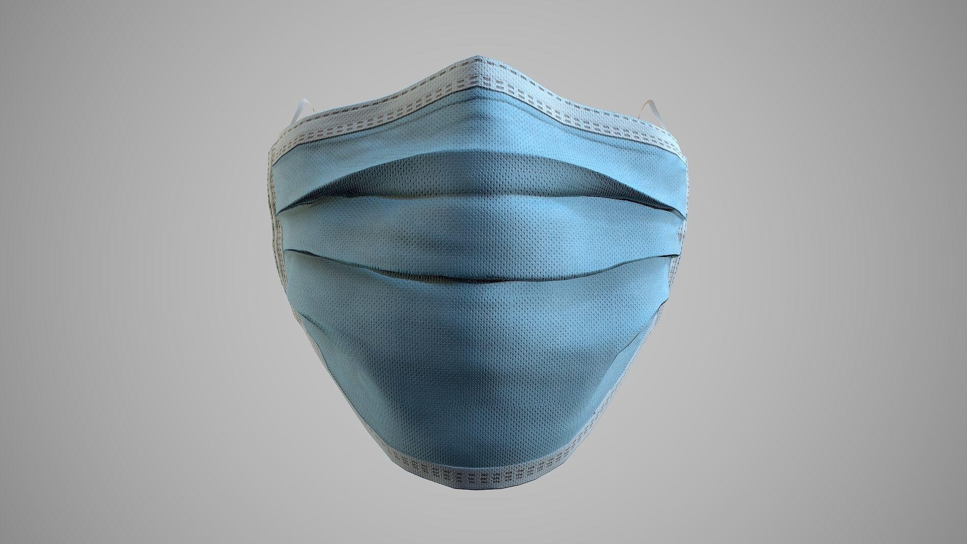 Surgical Face Mask Low-poly 3D model_5