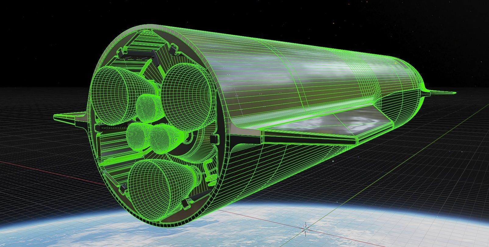 SpaceX Starship Crew Cargo and Tanker version 3D model_15