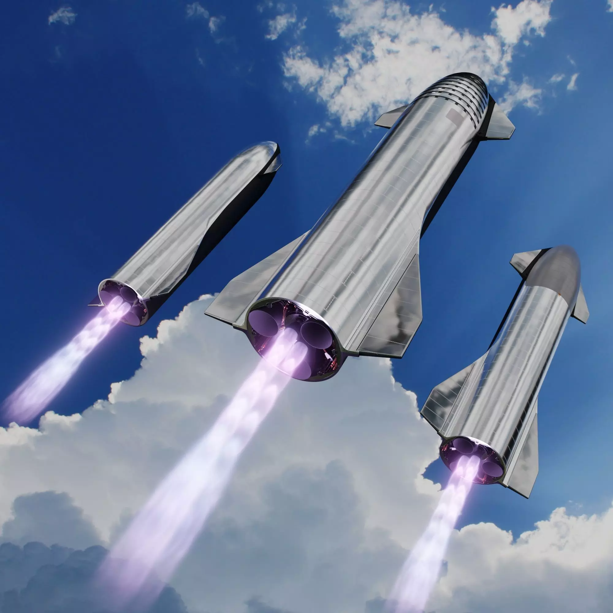 SpaceX Starship Crew Cargo and Tanker version 3D model_0