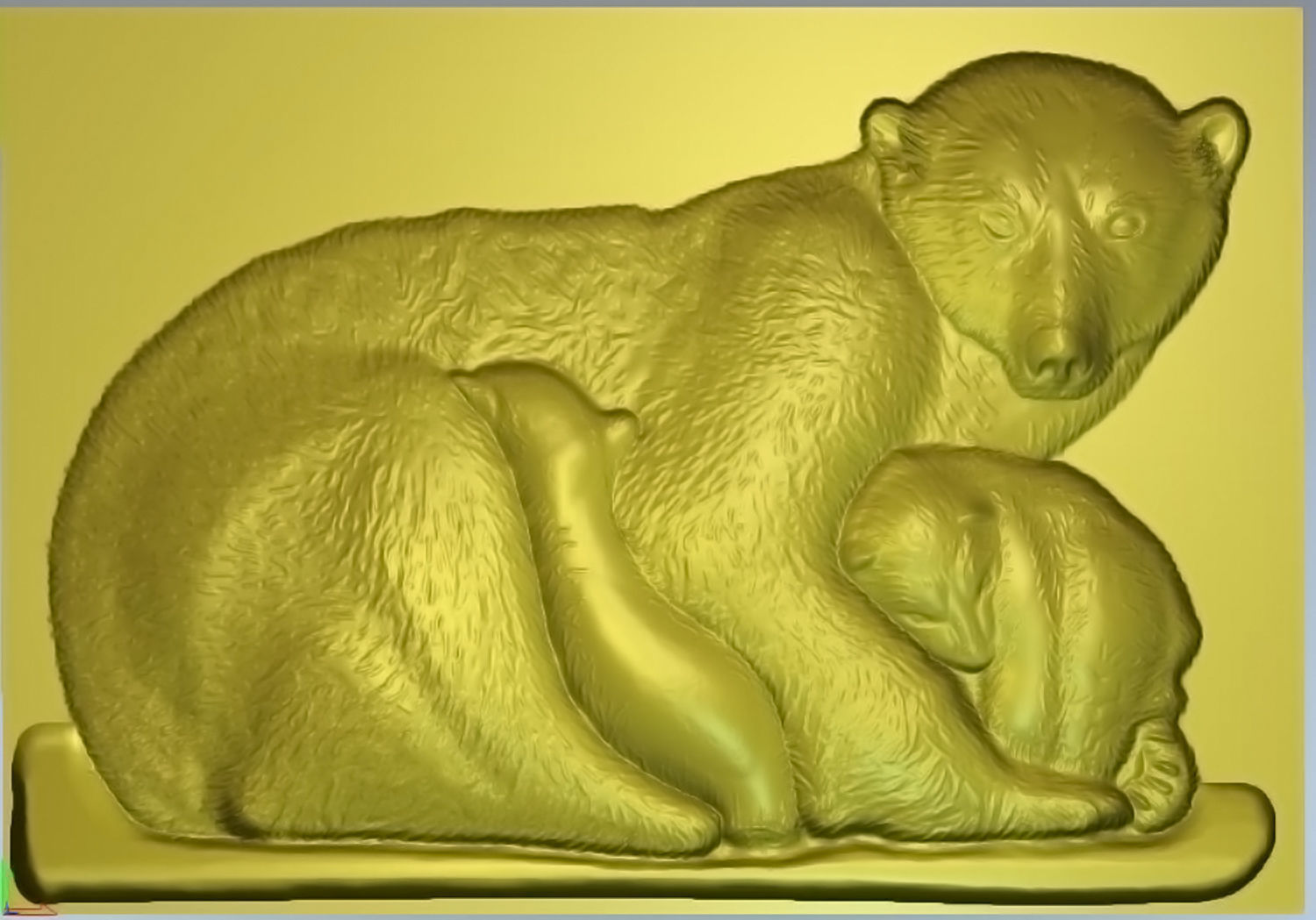 Polar bear 3D print model