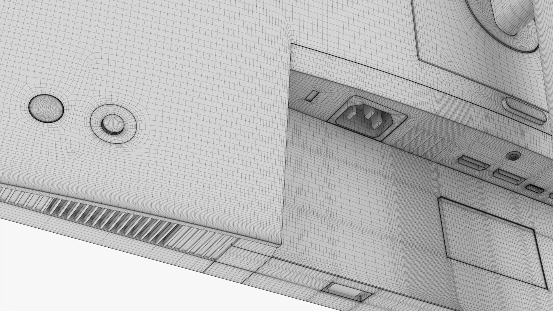 Dell Ultra Sharp LCD 24 inch monitor 3D model_14