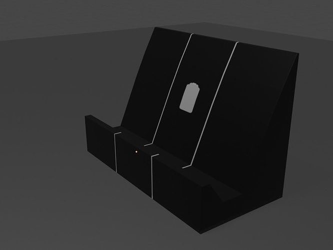smartphone stand with wireless charging funktion Low-poly 3D model