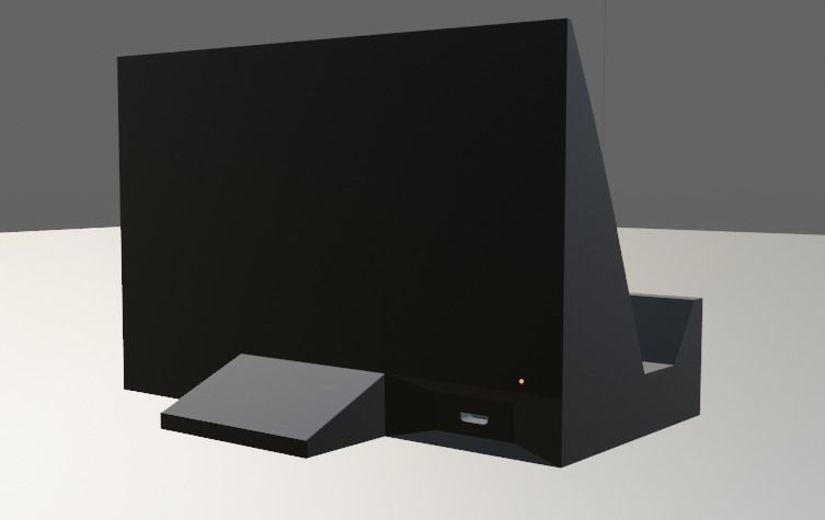 smartphone stand with wireless charging funktion Low-poly 3D model_2