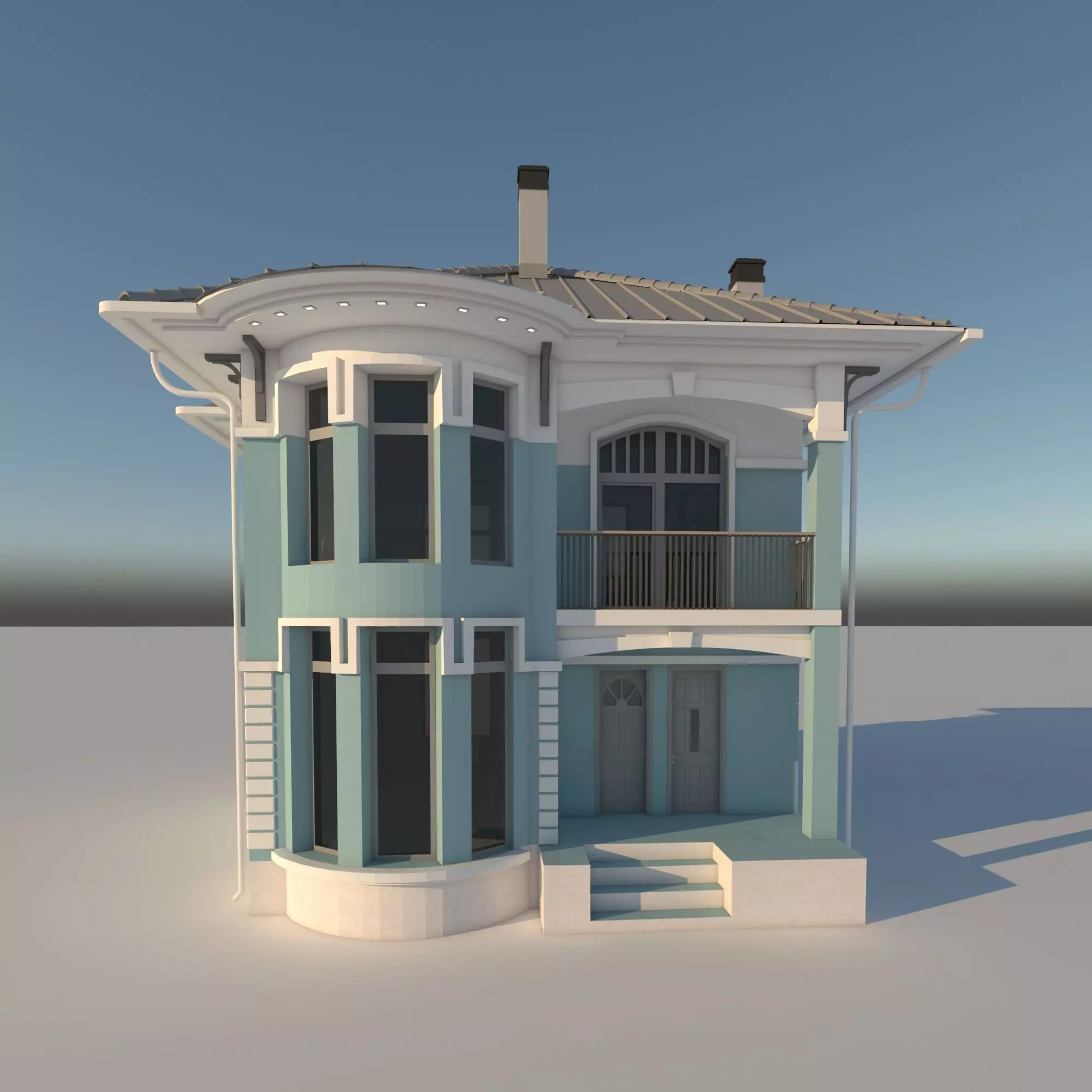 Family House 3D model_0