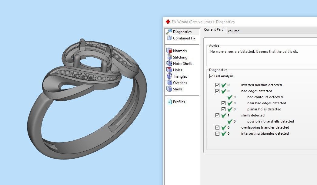 Women ring with gems 3dm stl 3D print model_9