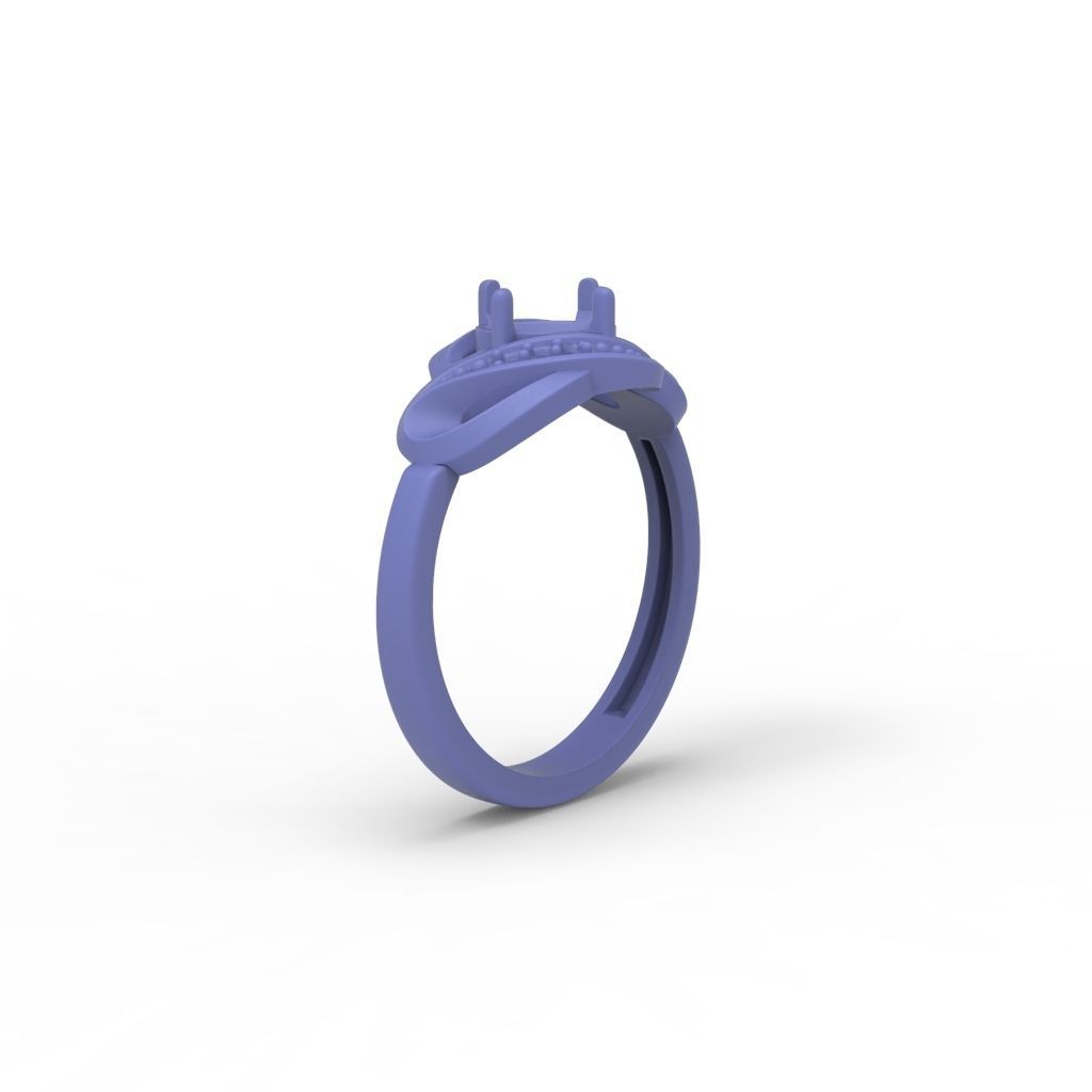 Women ring with gems 3dm stl 3D print model_25