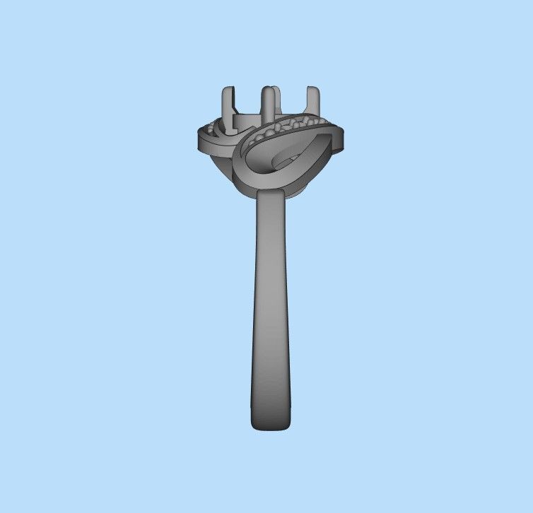 Women ring with gems 3dm stl 3D print model_32