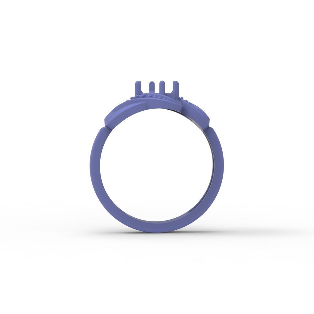 Women ring with gems 3dm stl 3D print model_24