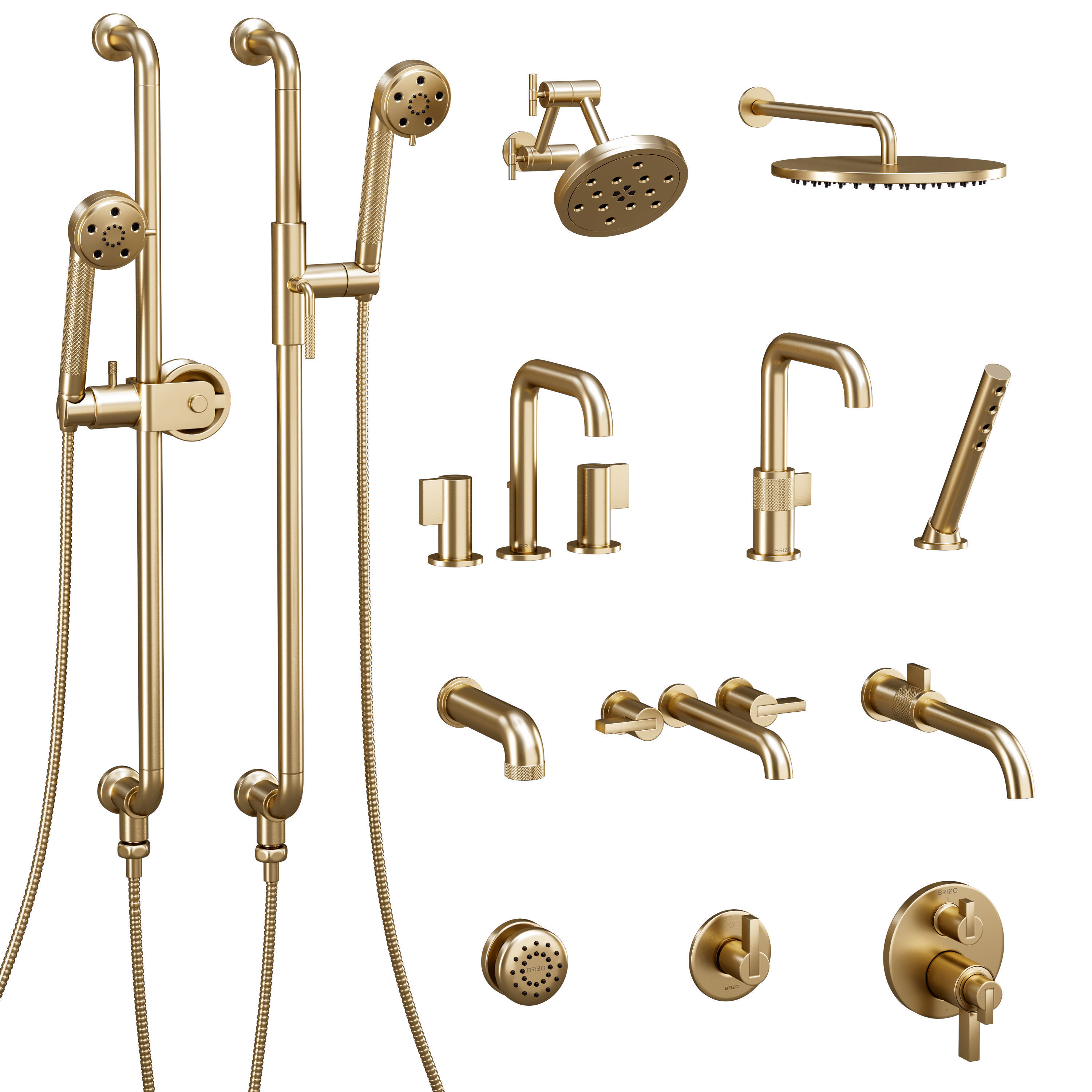 brizo bathroom litze faucet set 2 3D model CGTrader