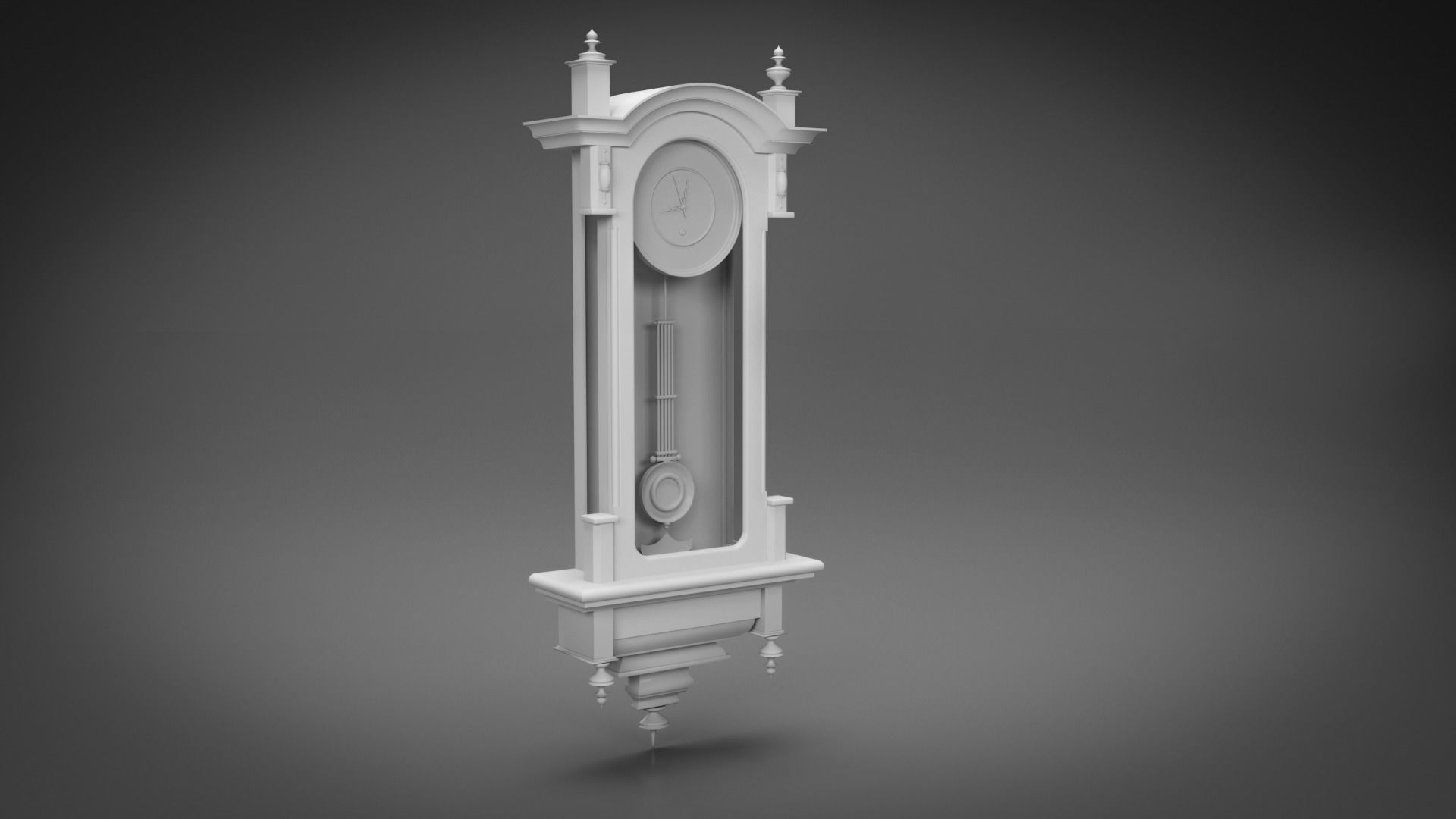 3d Model and 3D Grandfather Clock model 3D model_4