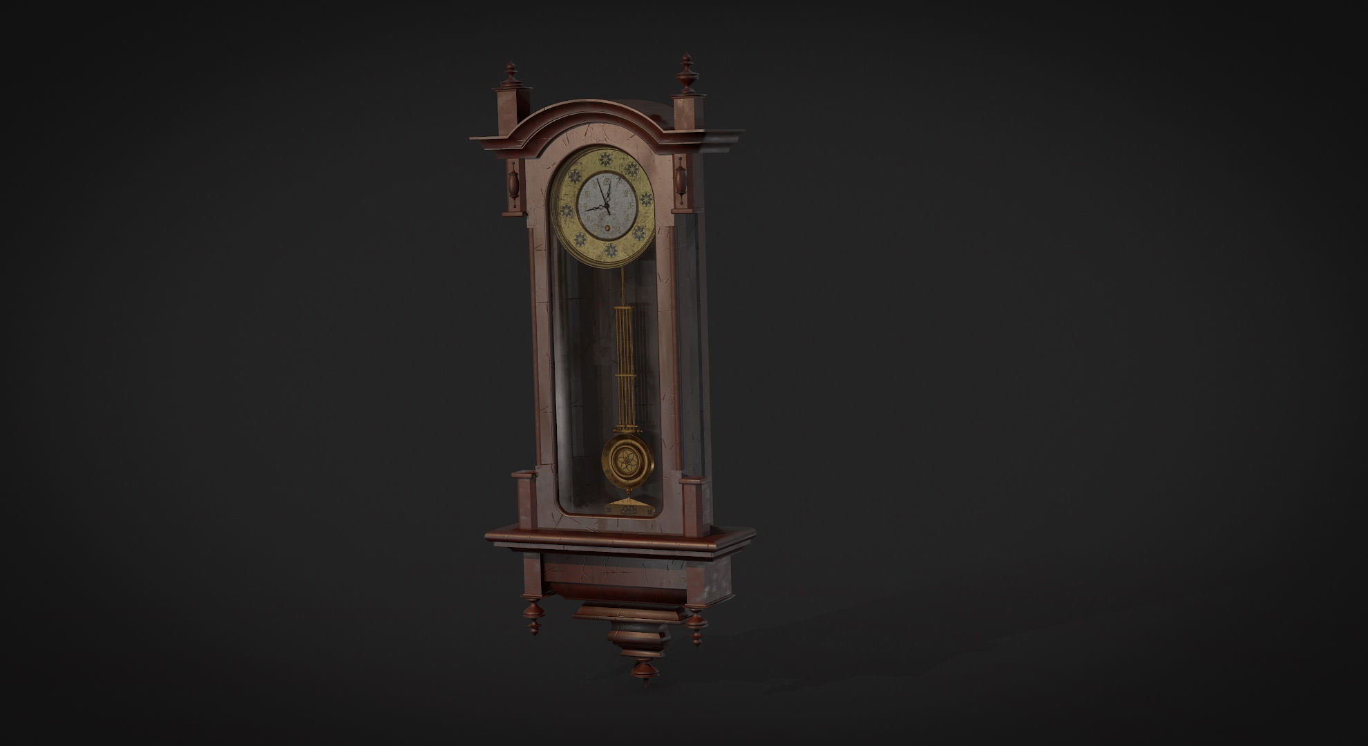 3d Model and 3D Grandfather Clock model 3D model_2